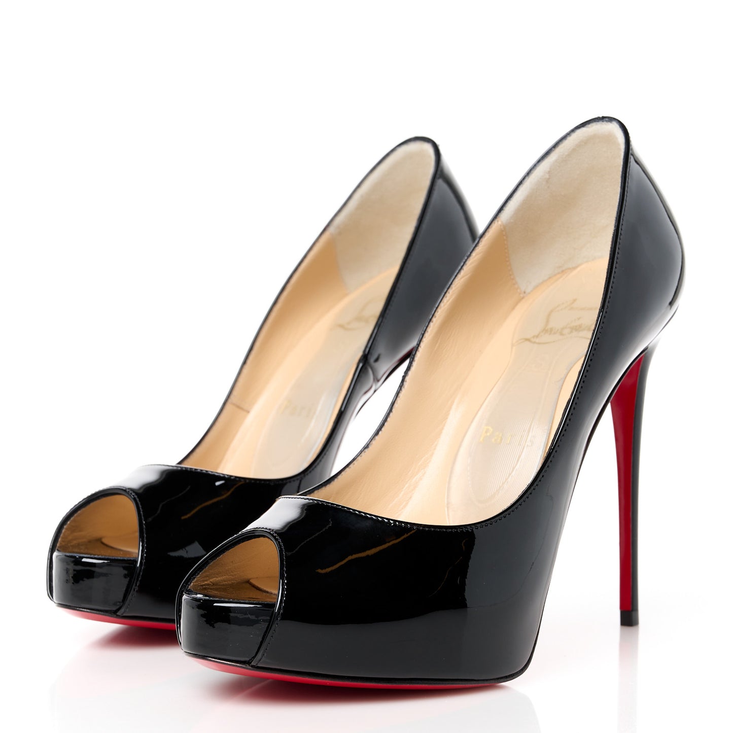 Patent New Very Prive 120 Pumps 36.5 Black Red