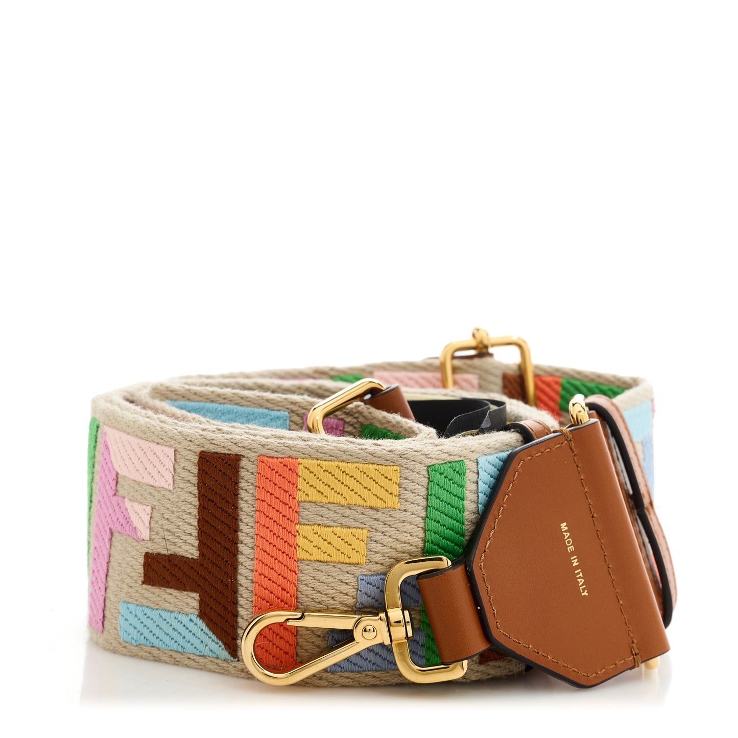 Canvas Calfskin FF 1974 Adjustable Strap You Multicolor Cuoio