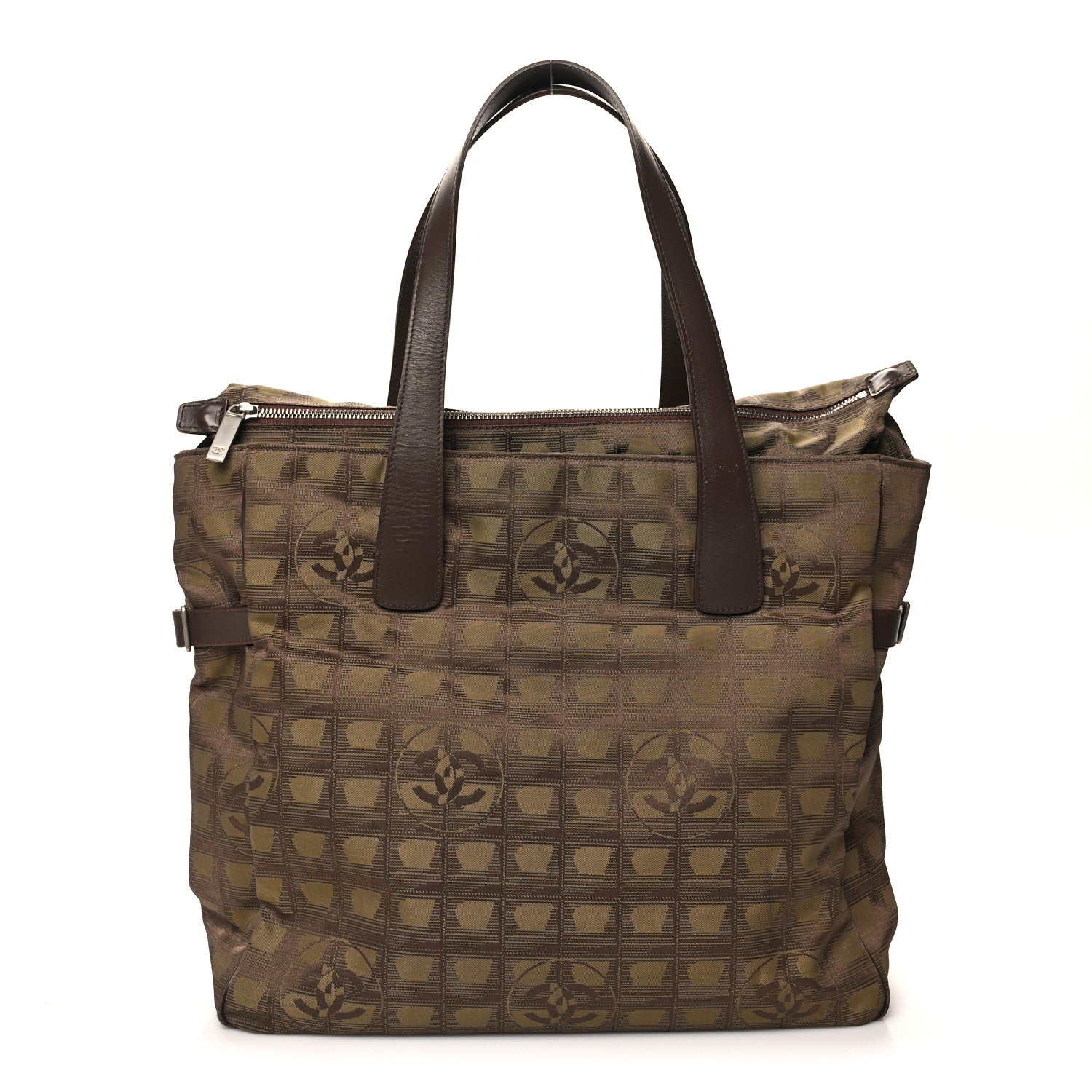 Chanel Nylon Travel Large Tote Khaki 1 of 11