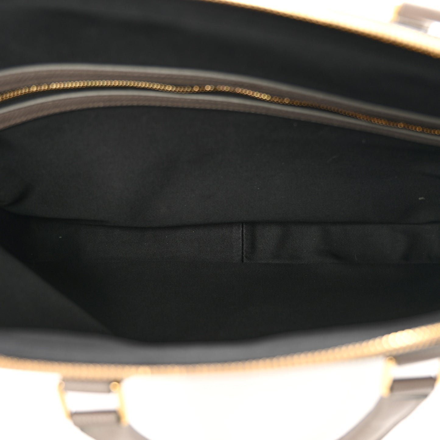 Grained Calfskin Medium Briefcase Pebble