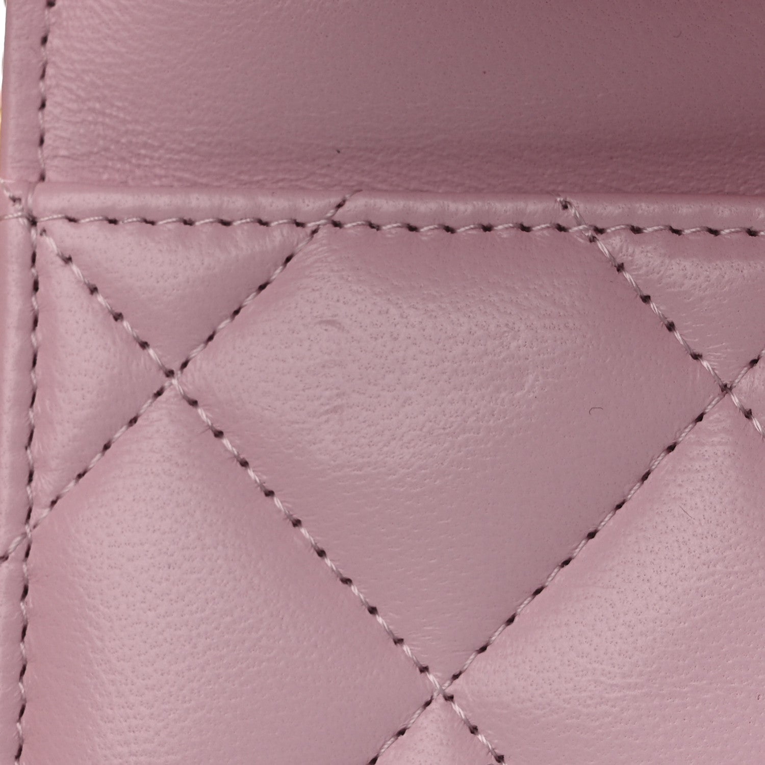 Chanel Lambskin Quilted Logo WOC Wallet On Chain Pink 13 of 17