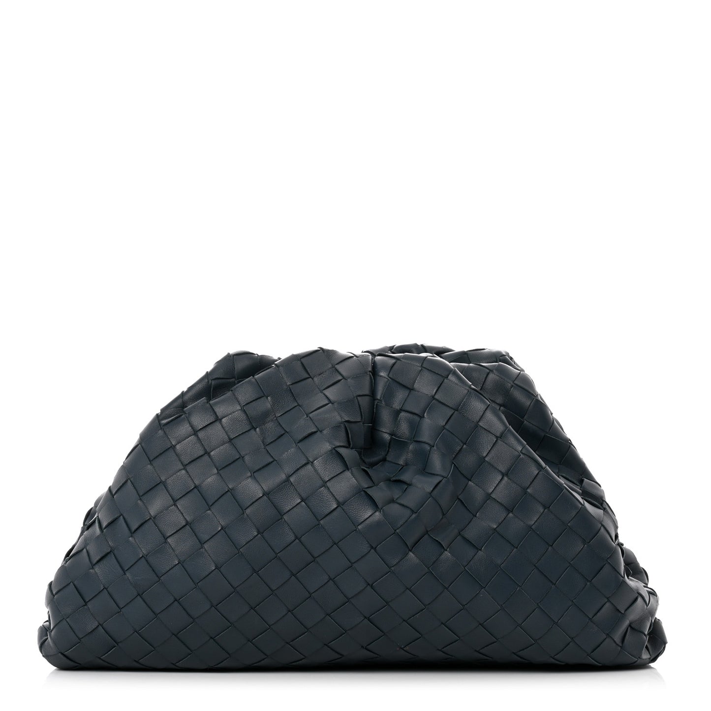 Nappa Maxi Intrecciato The Pouch Oversized Clutch Deep Blue