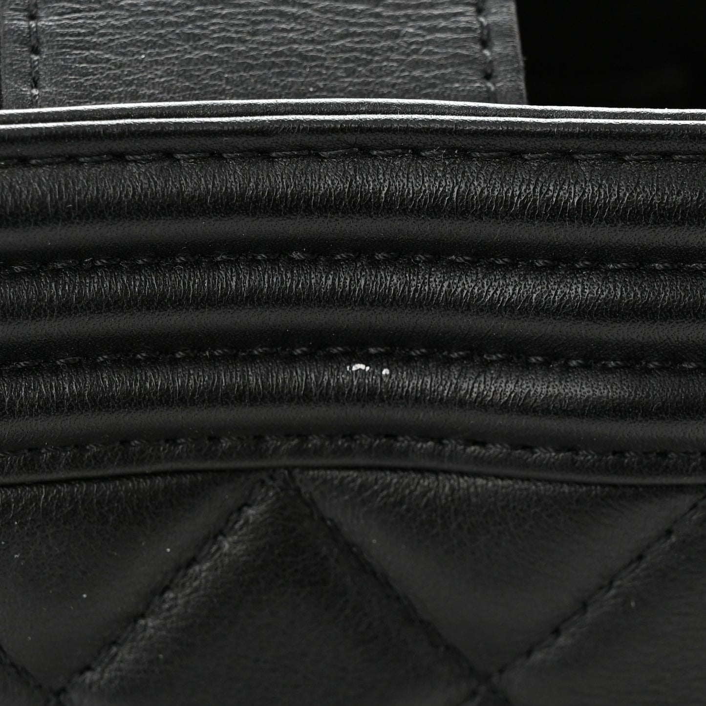 Calfskin Quilted Boy Bucket Bag Black