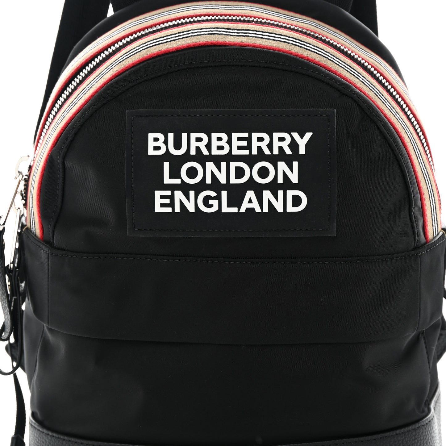 Econyl Logo Print Check Childrens Nico Backpack Black