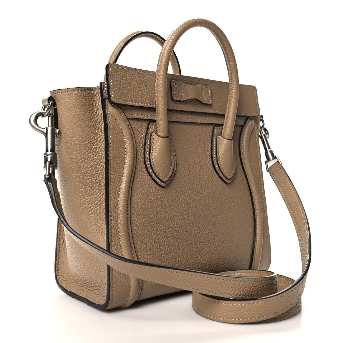 Drummed Calfskin Nano Luggage Dune