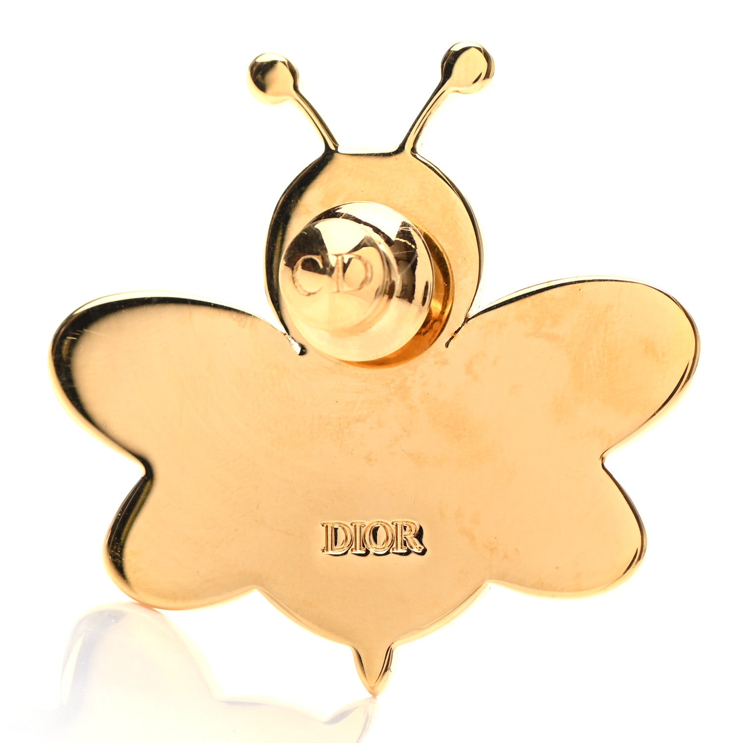 Christian Dior Crystal Bee Kaws Brooch Black White Gold 3 of 4