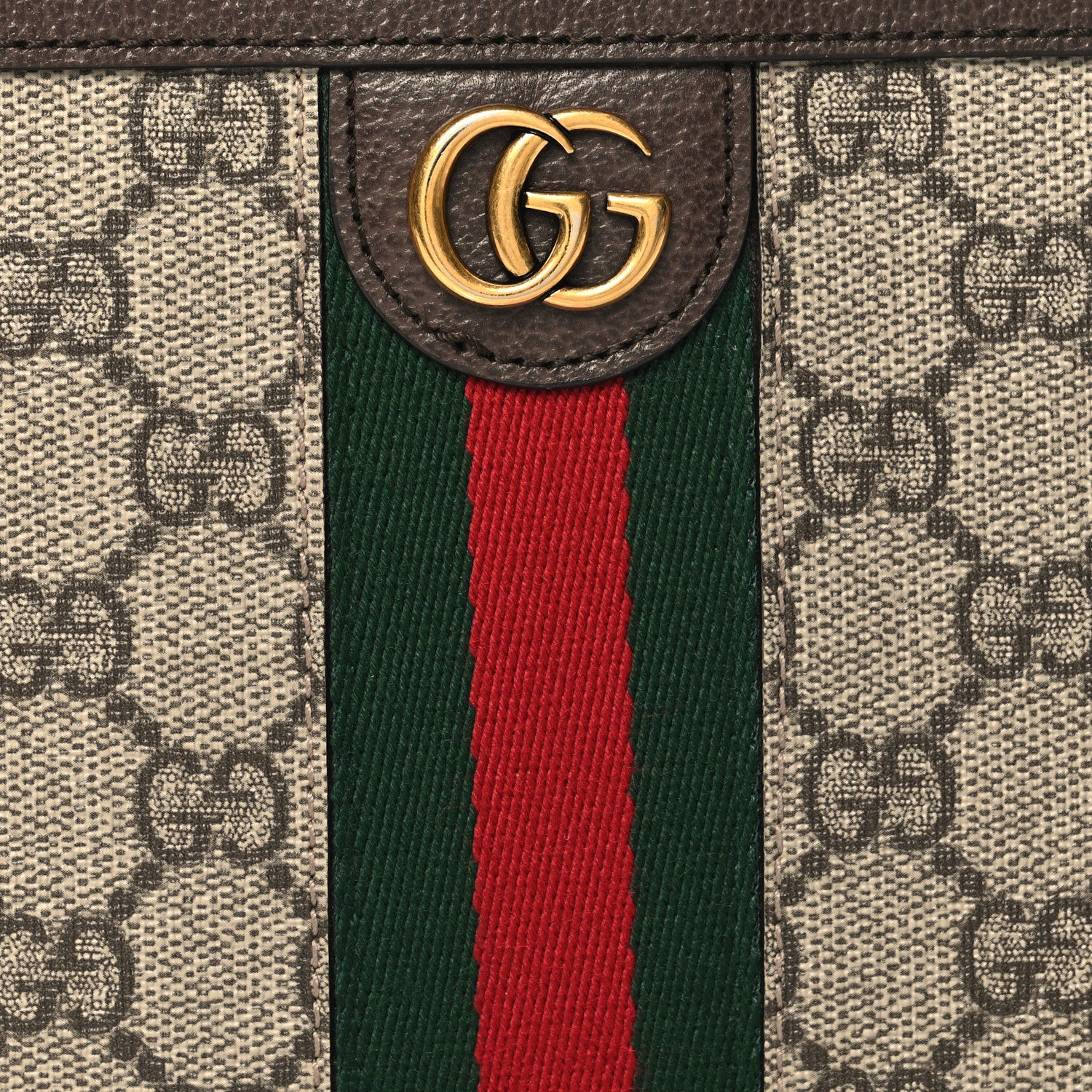 Gucci GG Supreme Monogram Web Small Ophidia Shoulder Bag Brown 8 of 12
