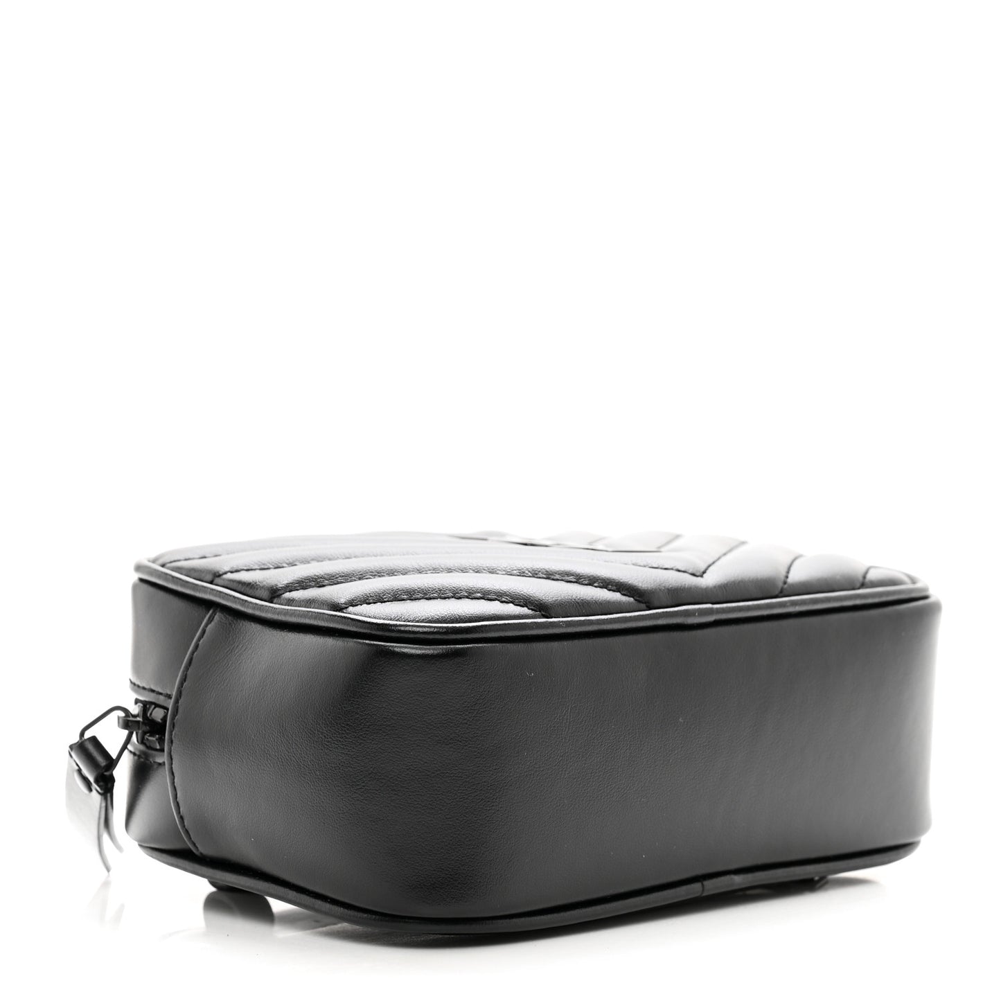 Calfskin Matelasse Monogram Lou Belt Bag Black