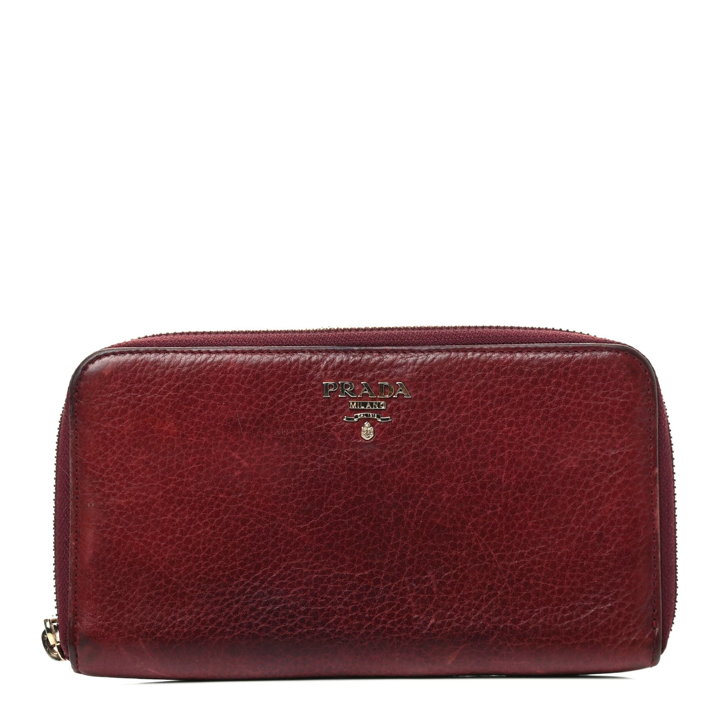 Vitello Daino Metal Zip Around Wallet Etrusco