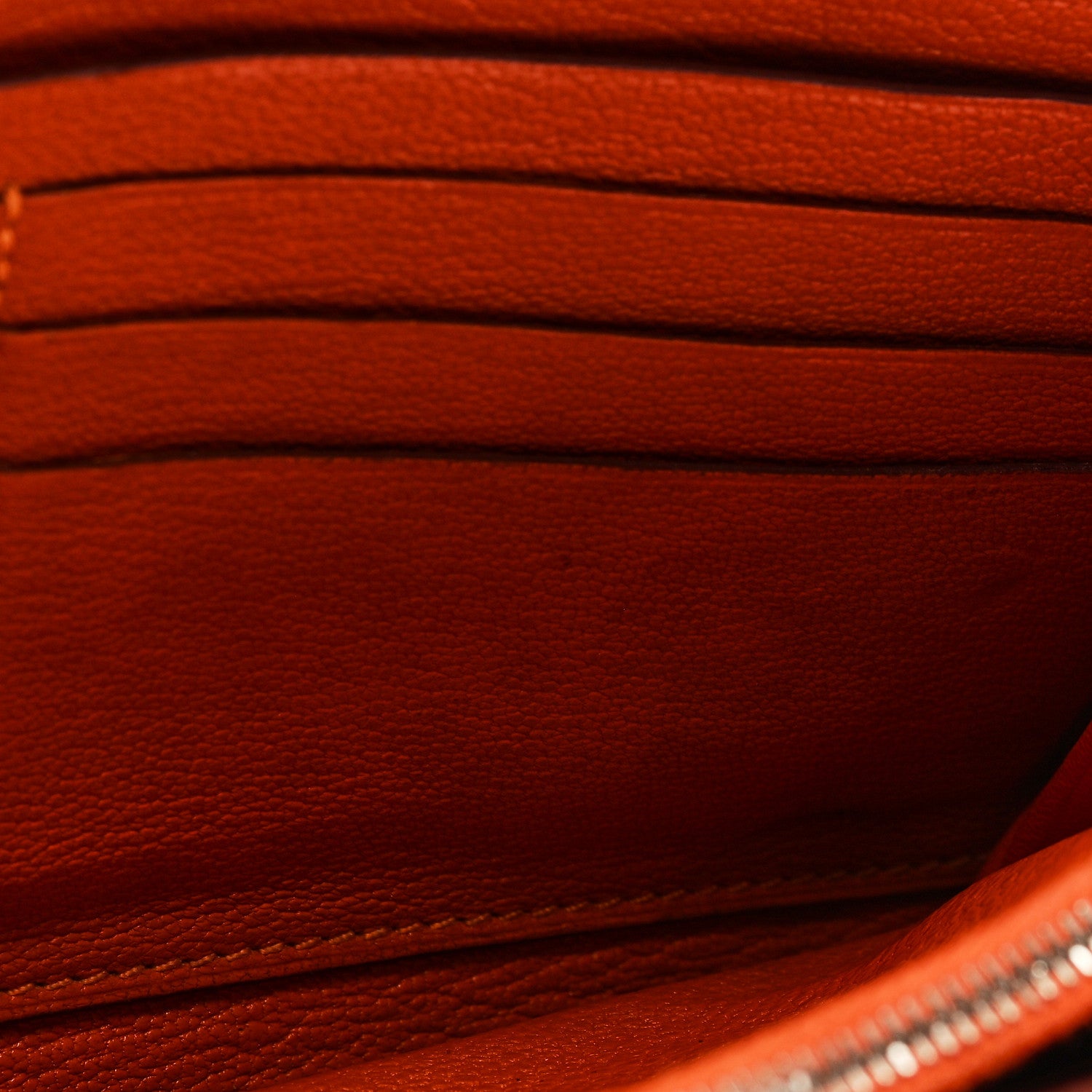 Hermes Chevre Mysore Kelly Longue Wallet Orange 12 of 18