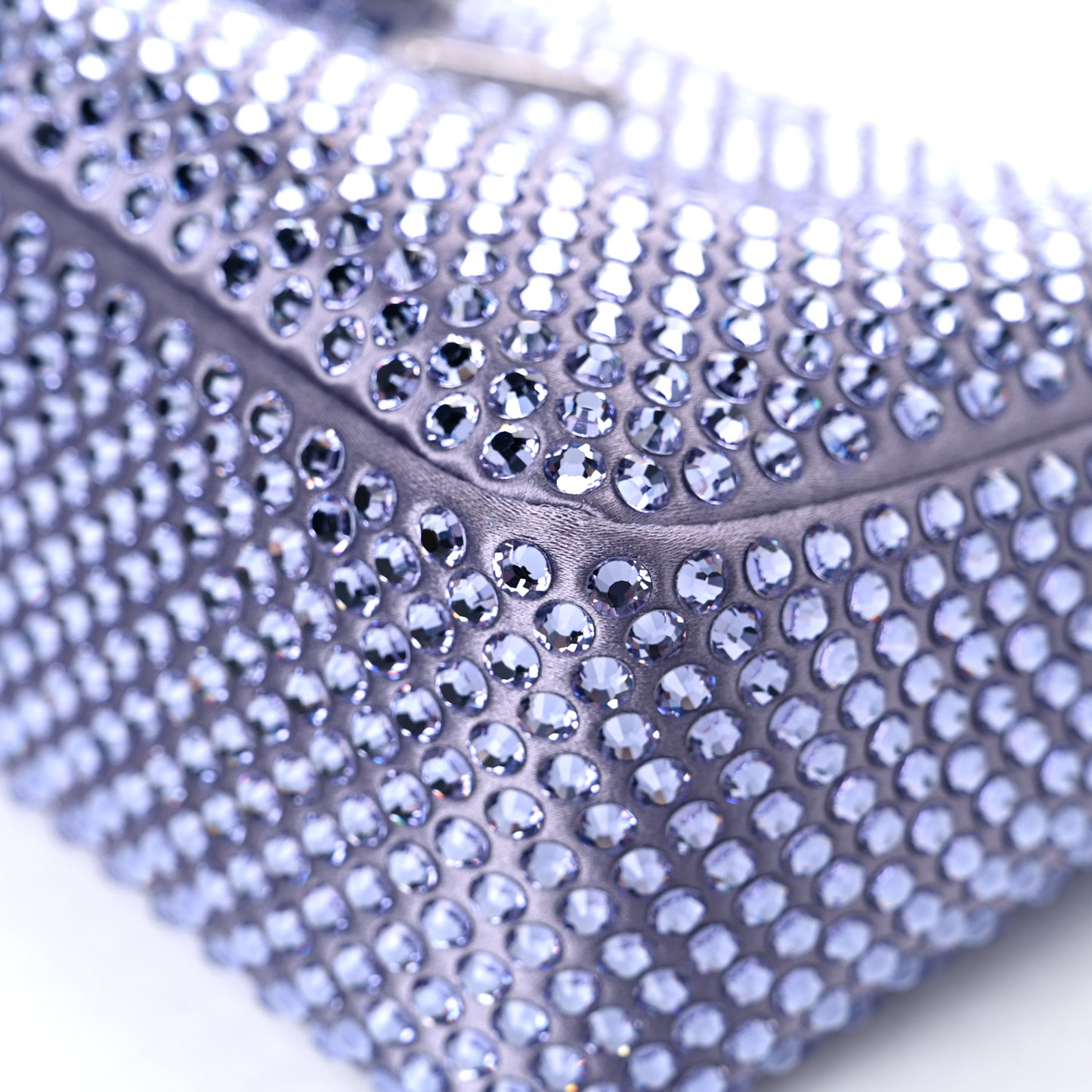 Satin Crystal Mini Re-Edition 2000 Bag Glicine