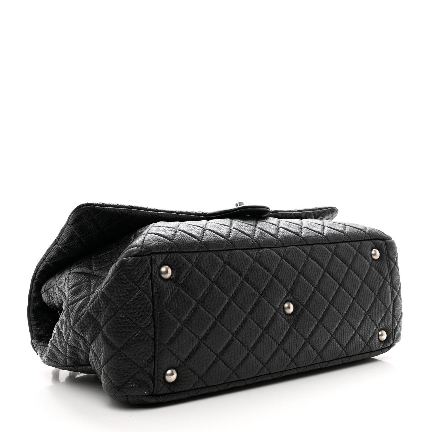 Chanel Grained Calfskin Quilted XXL Travel Flap Bag Black 3 of 10