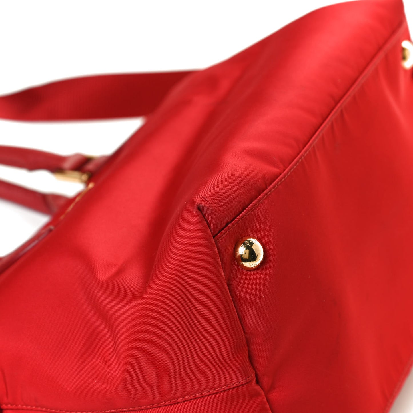 Tessuto Nylon Saffiano Tote Red