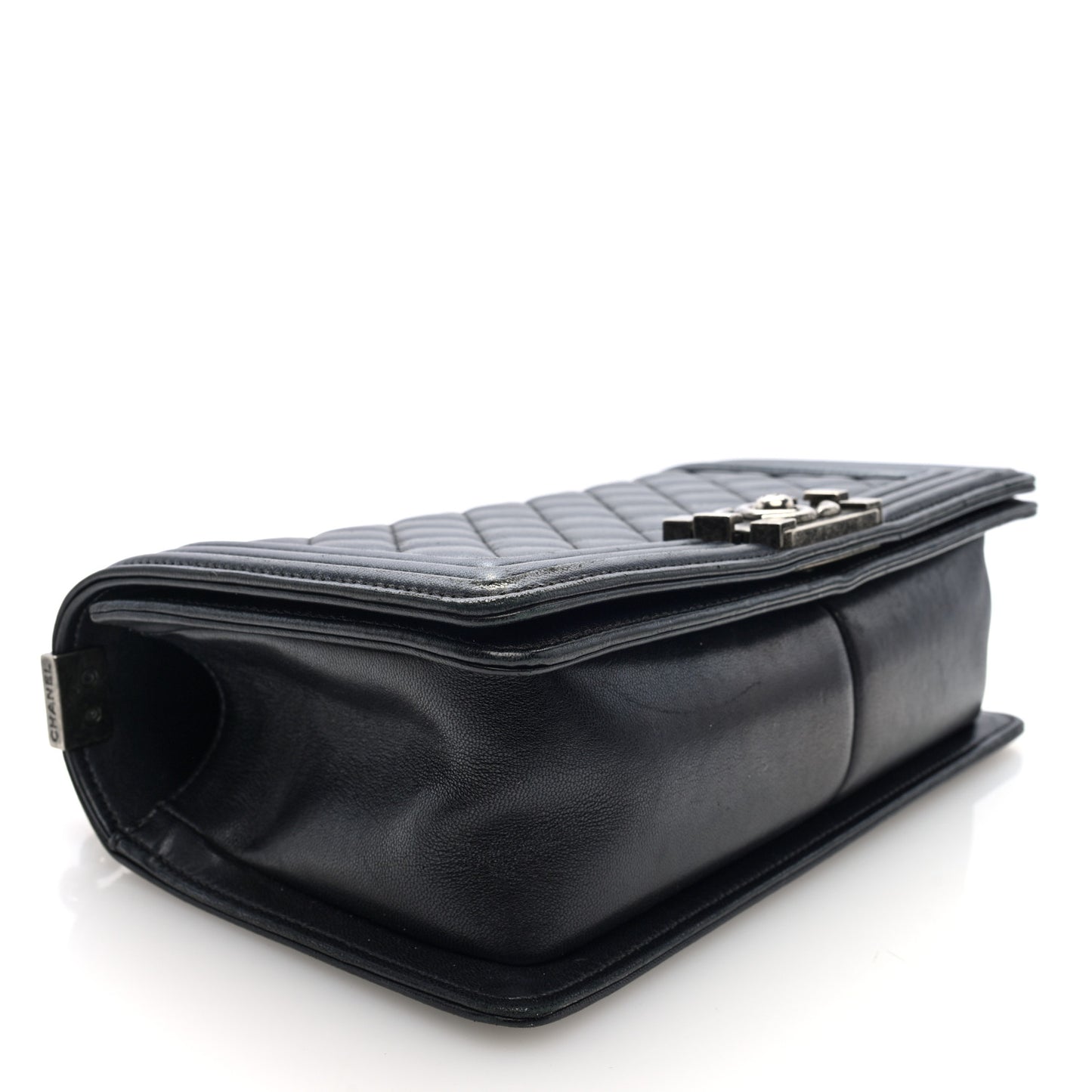 Lambskin Quilted Medium Boy Flap Black