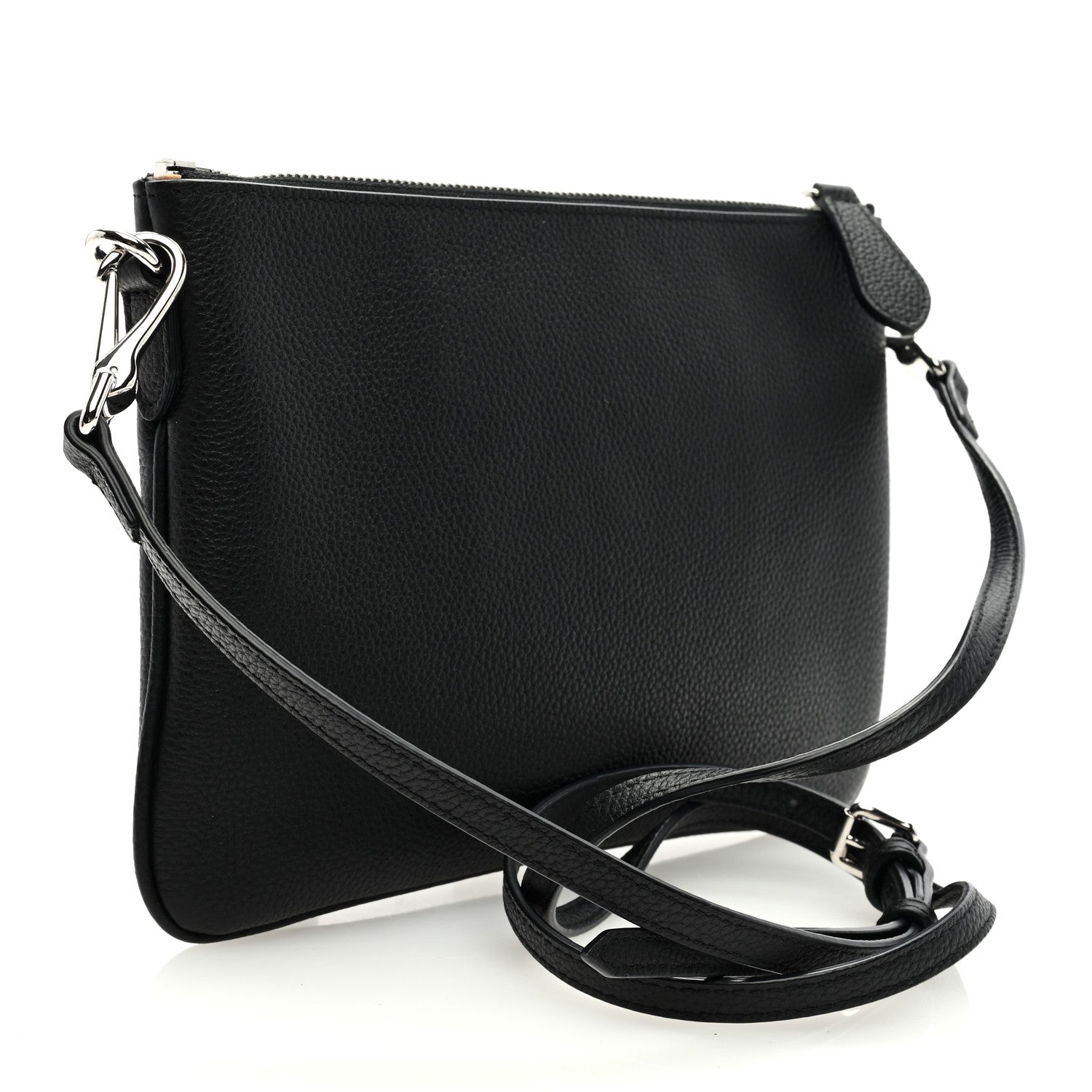 Burberry Grained Calfskin Peyton TB Crossbody Bag Black 3 of 8