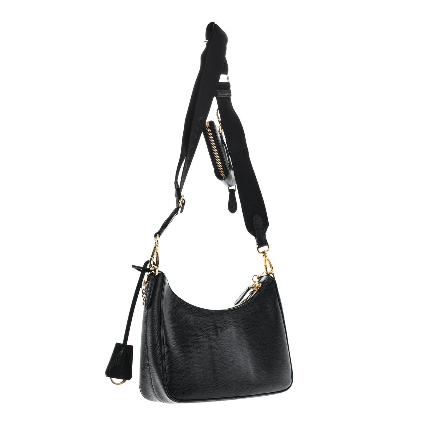 Saffiano Lux Re-Edition 2005 Shoulder Bag Black