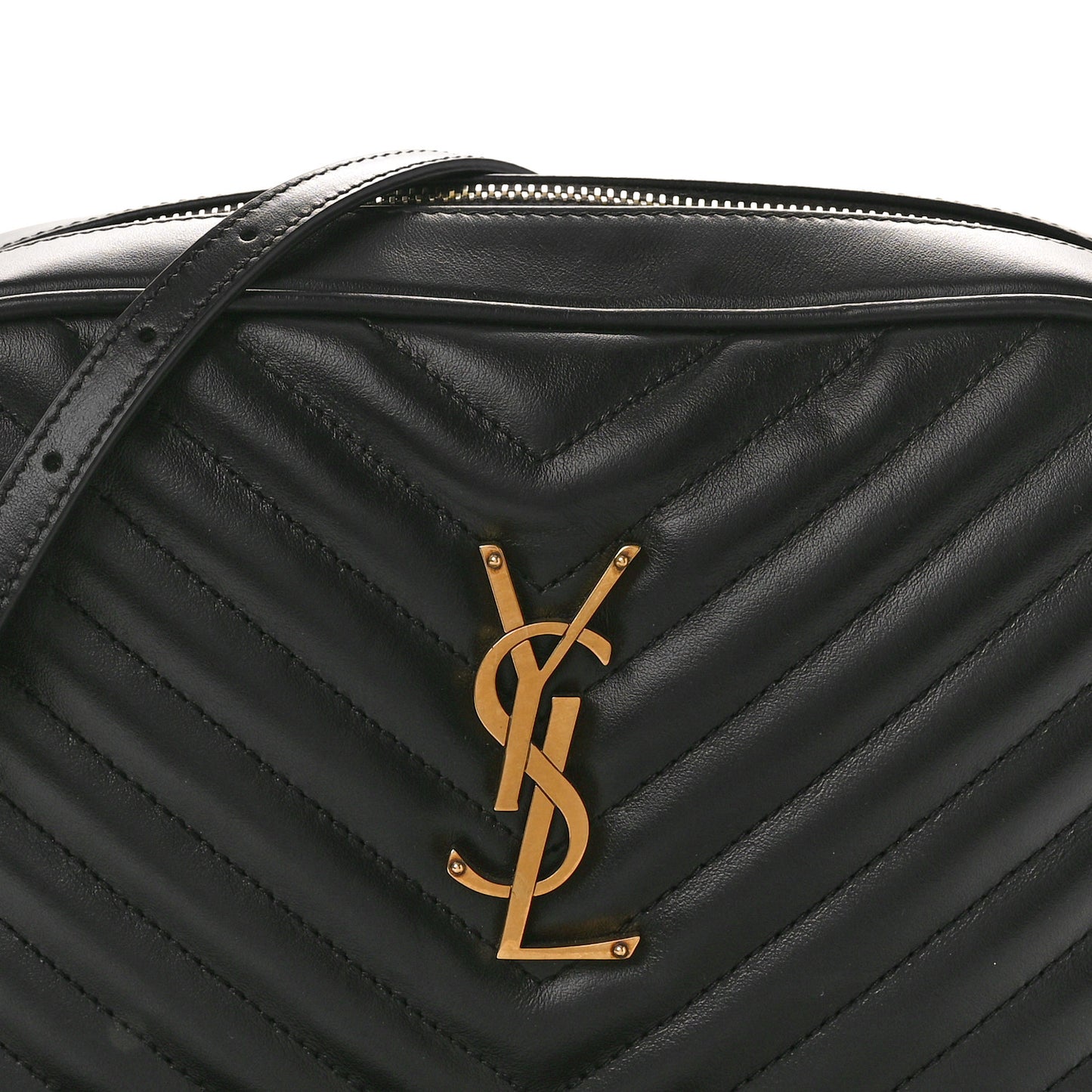 Calfskin Matelasse Monogram Lou Camera Bag Black