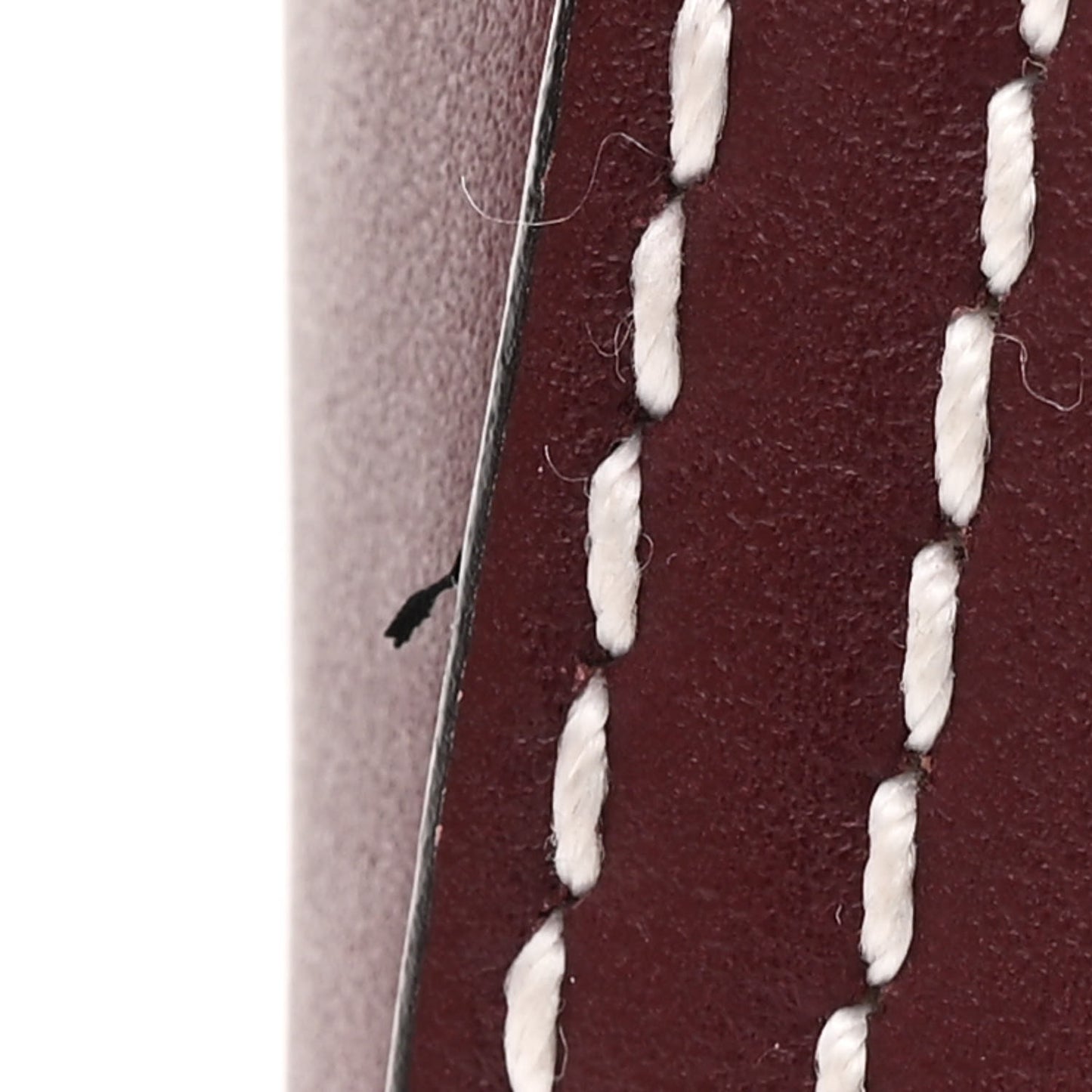 Calfskin Small Bi-Color Topstitch Antigona Oxblood Black