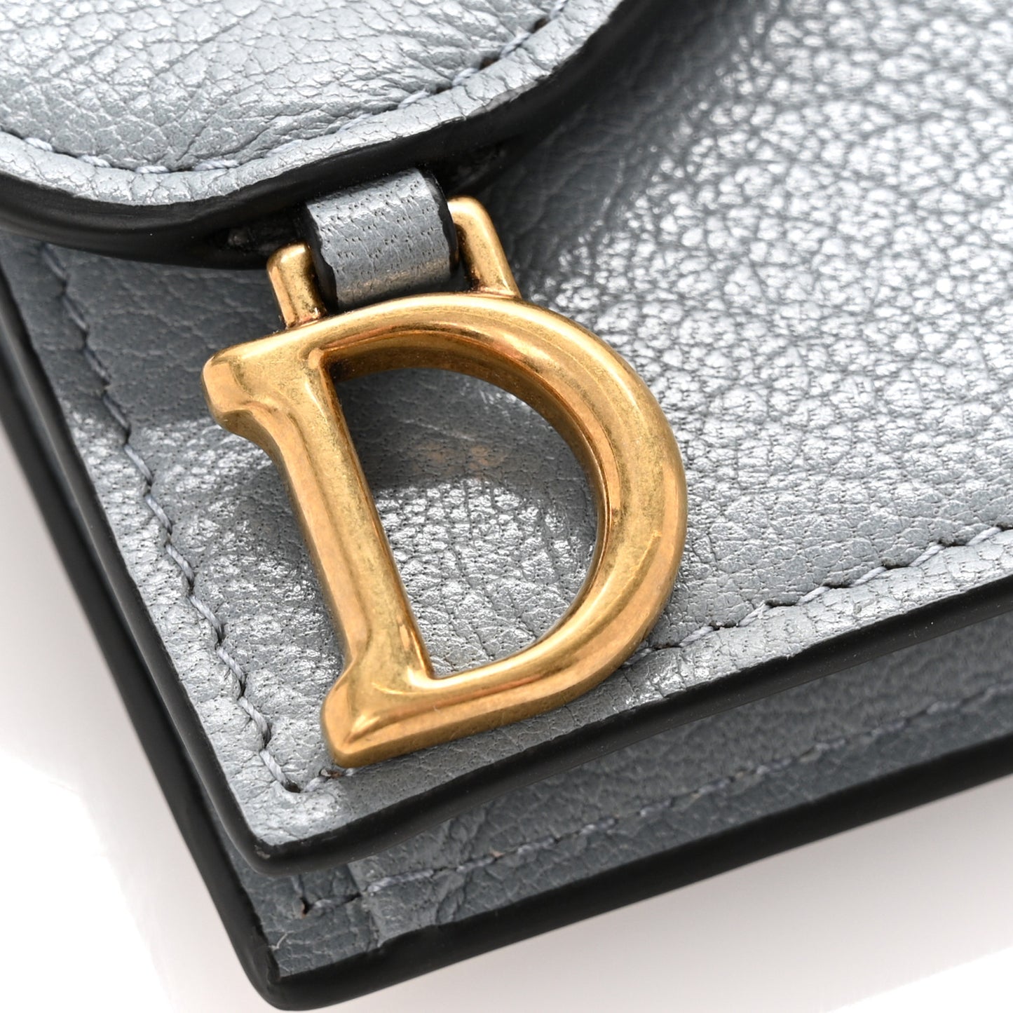 Goatskin Saddle Card Holder Sky Blue