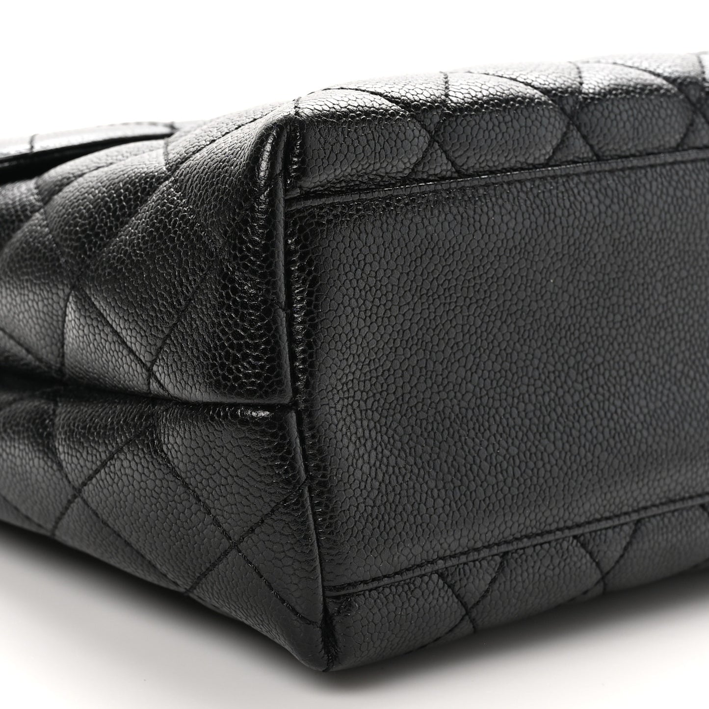 Caviar Quilted Jumbo Kelly Flap Black
