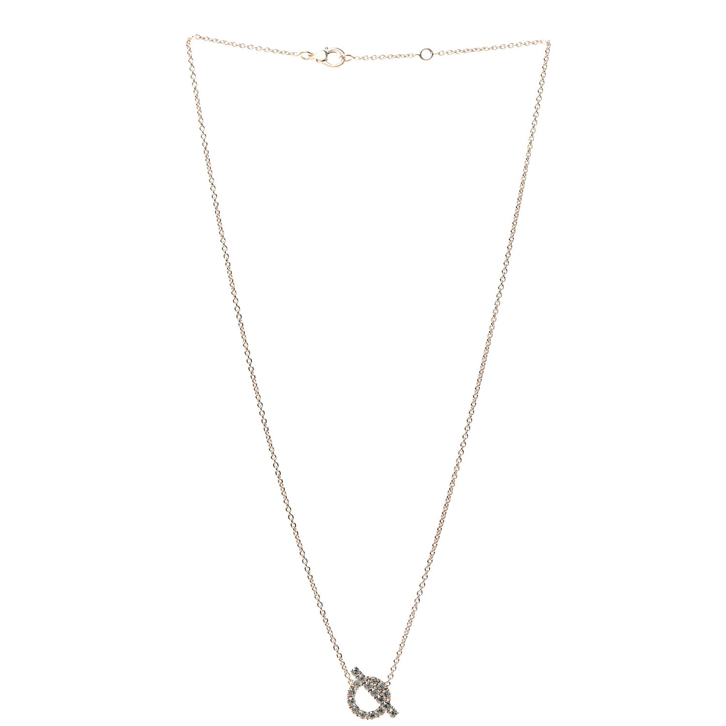 18K Rose Gold Green Sapphire Finesse Pendant Necklace