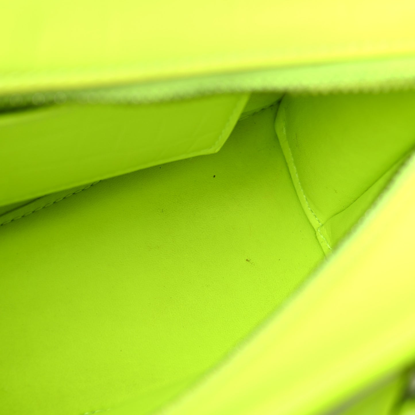 Semi Shiny Calfskin Crocodile Embossed Neo Classic Silver Hardware Mini City Fluo Yellow