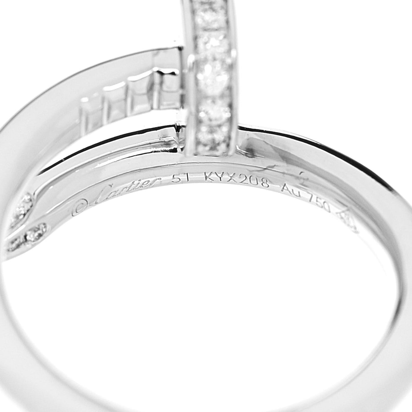 18K White Gold Diamond Juste Un Clou Ring 51 5.75