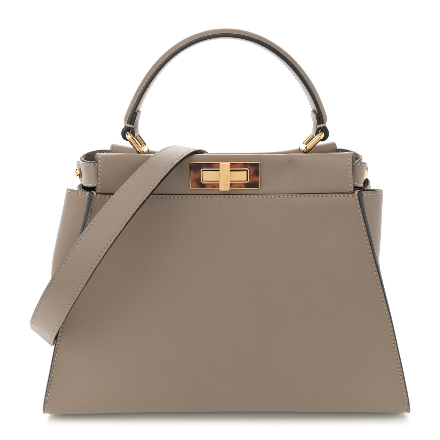 Vitello Seta Plexiglass Tortoise Medium Peekaboo Iconic Satchel Tortora