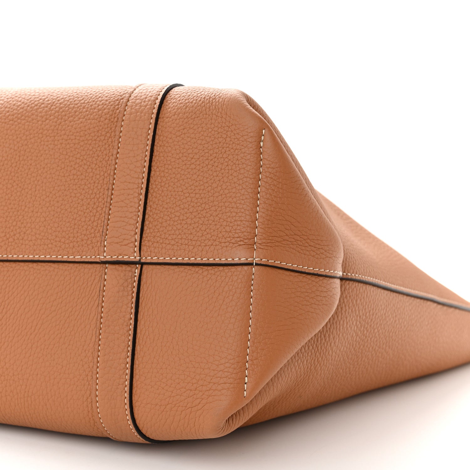 Moynat Taurillon Gex Calfskin Duo Vertical Reversible Tote Cannelle Azur 15 of 17