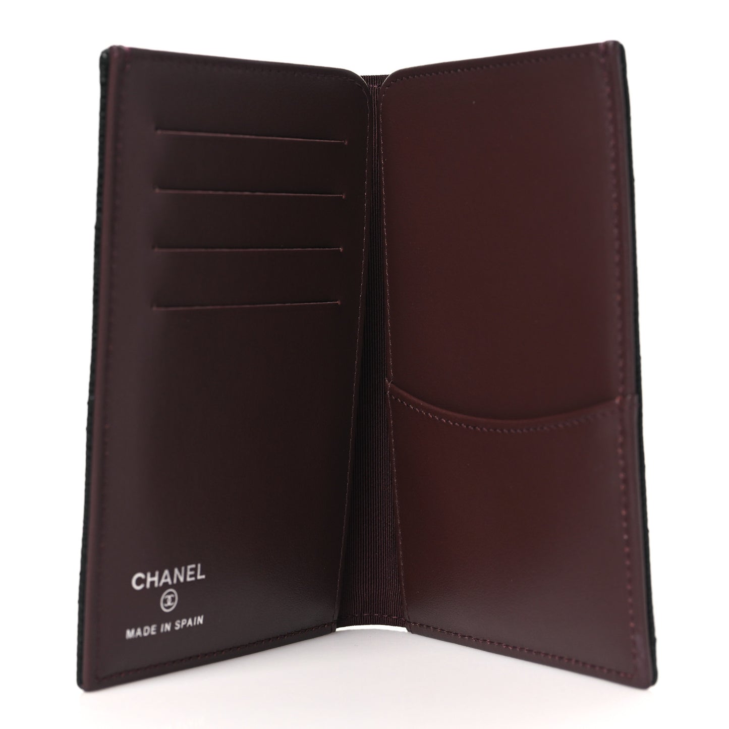 Caviar Quilted Passport Holder Black