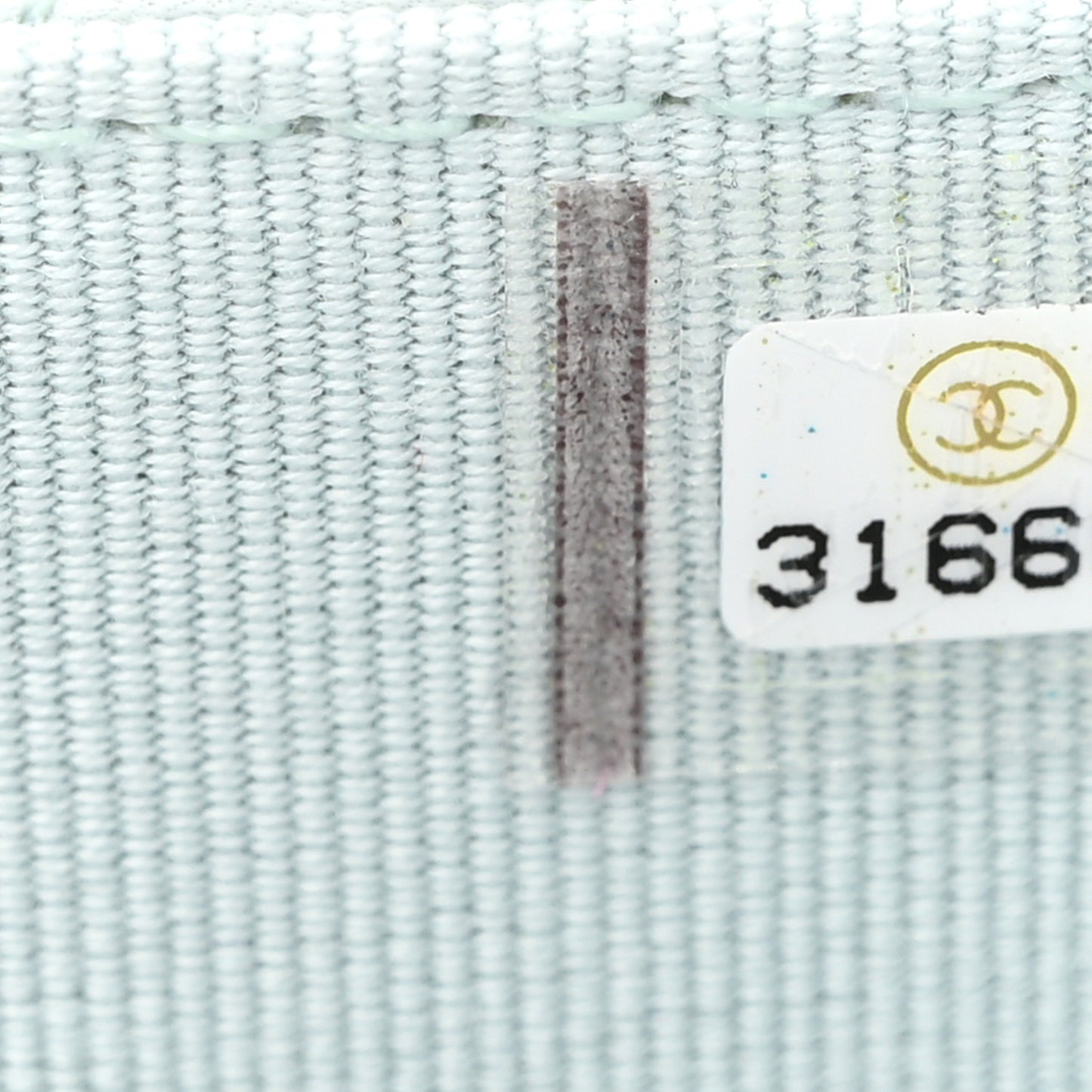 Calfskin Quilted Maxi Pearls Card Holder Flap With Chain Light Blue