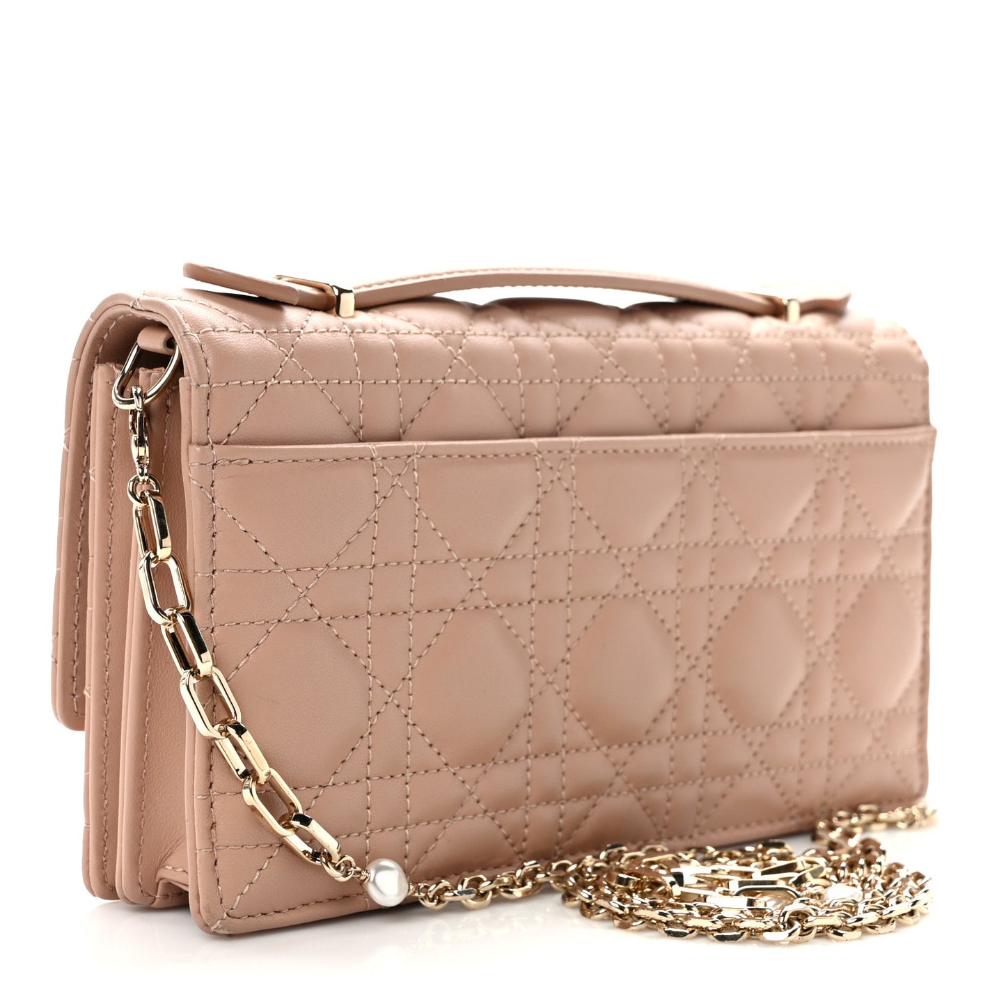 Lambskin Cannage Mini My Dior Bag Rose Des Vents