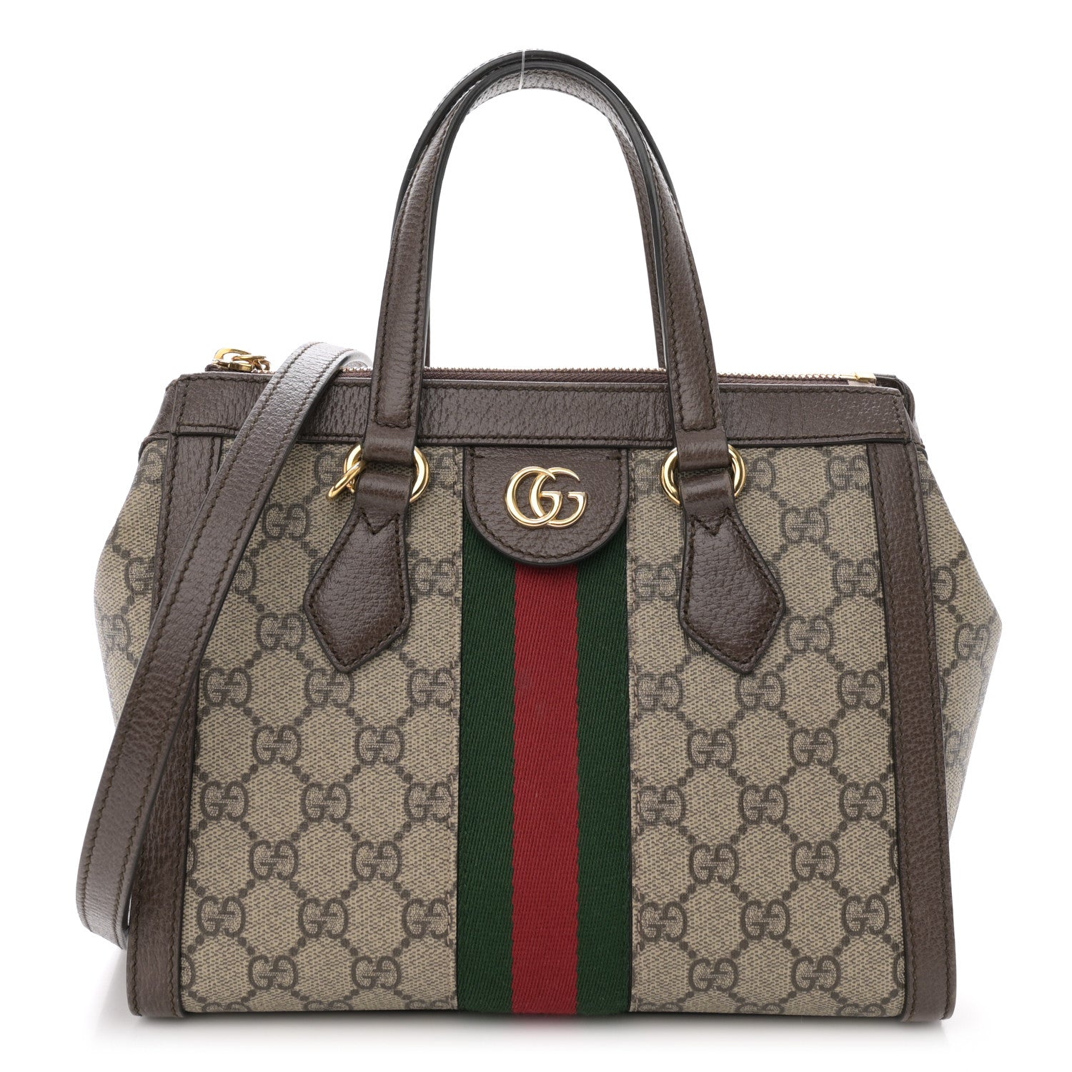 Gucci GG Supreme Monogram Small Ophidia Tote Bag Brown 1 of 12