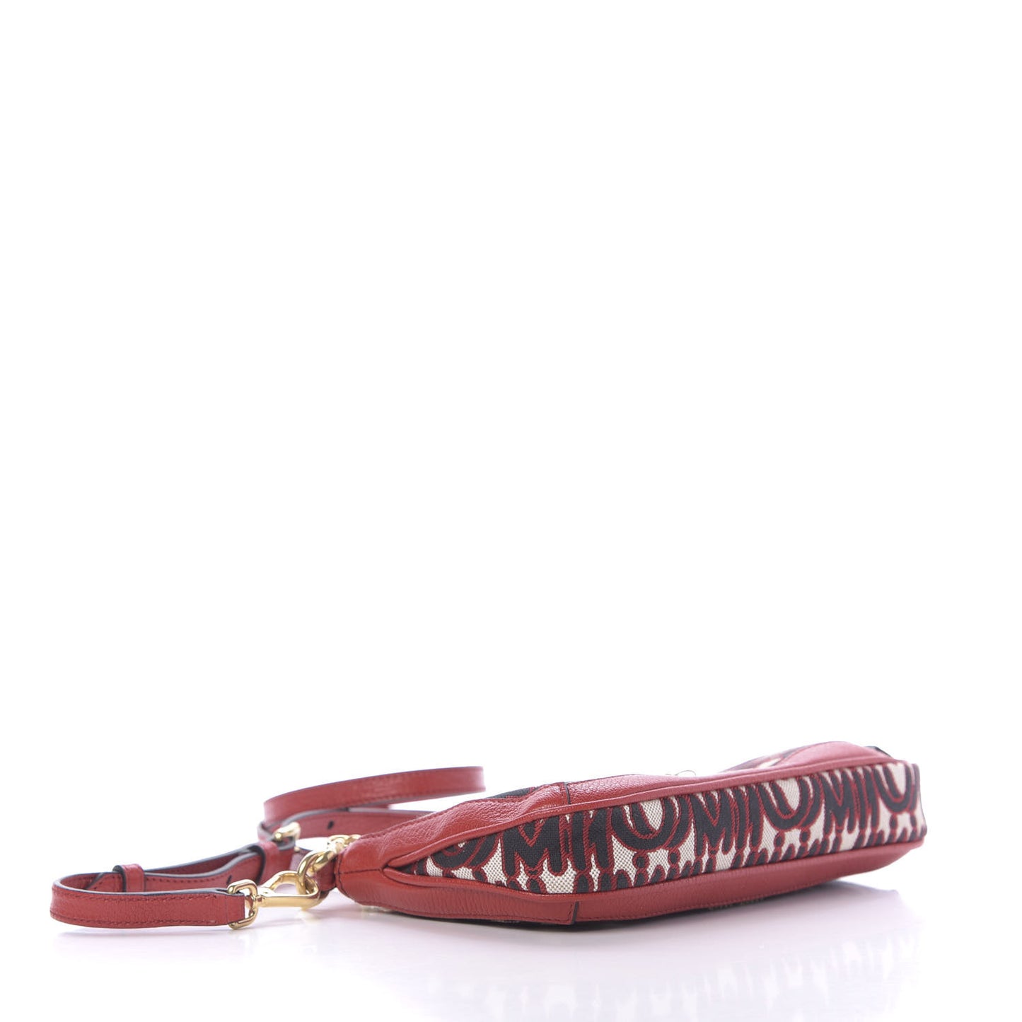 Jacquard Madras Logo Crossbody Red