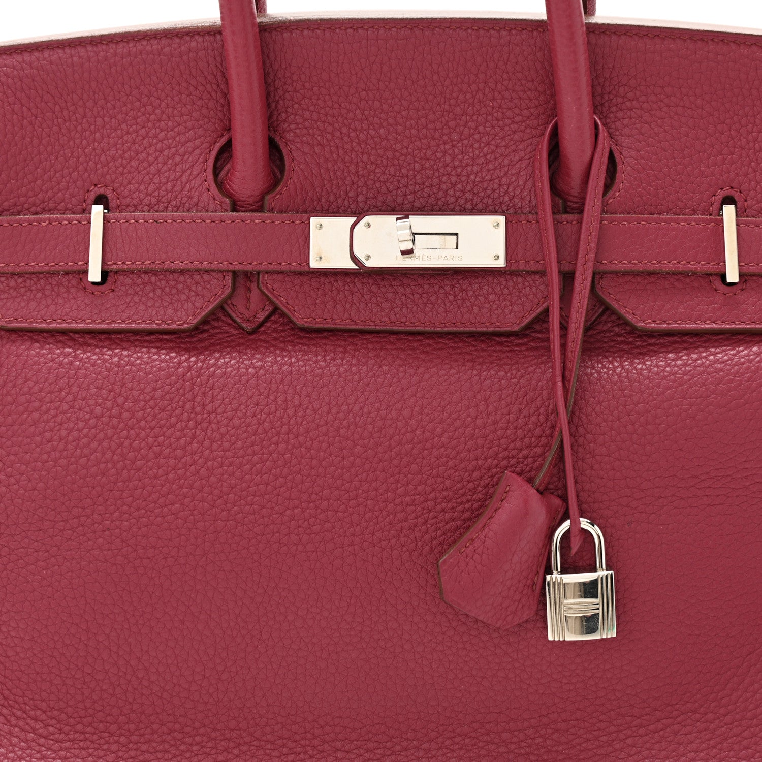 Hermes Taurillon Clemence Birkin 35 Rubis 8 of 18