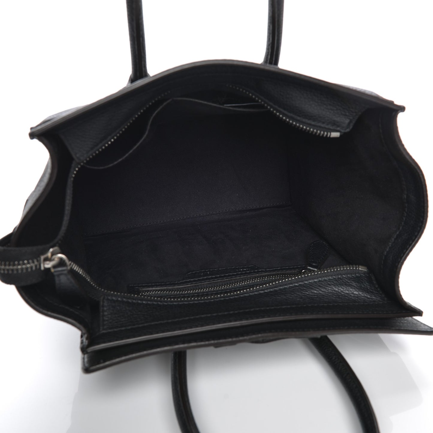 Drummed Calfskin Micro Luggage Black