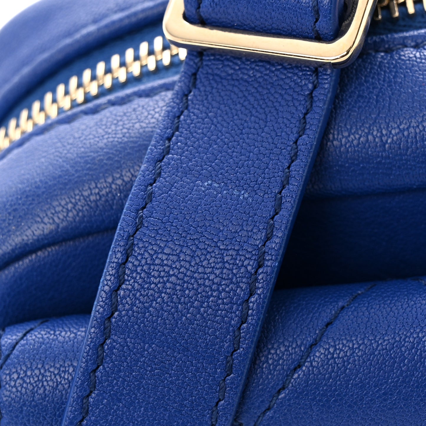 Calfskin Casual Trip Waist Bag Blue