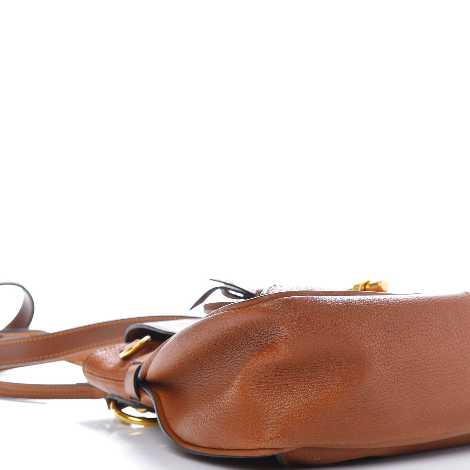 Chloe Grained Lambskin Small Lexa Shoulder Bag Mustard Brown 6 of 13