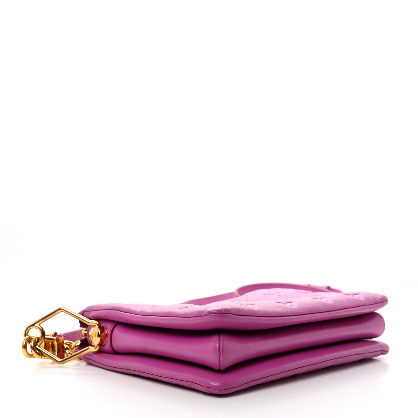 Lambskin Embossed Monogram Coussin BB Orchid