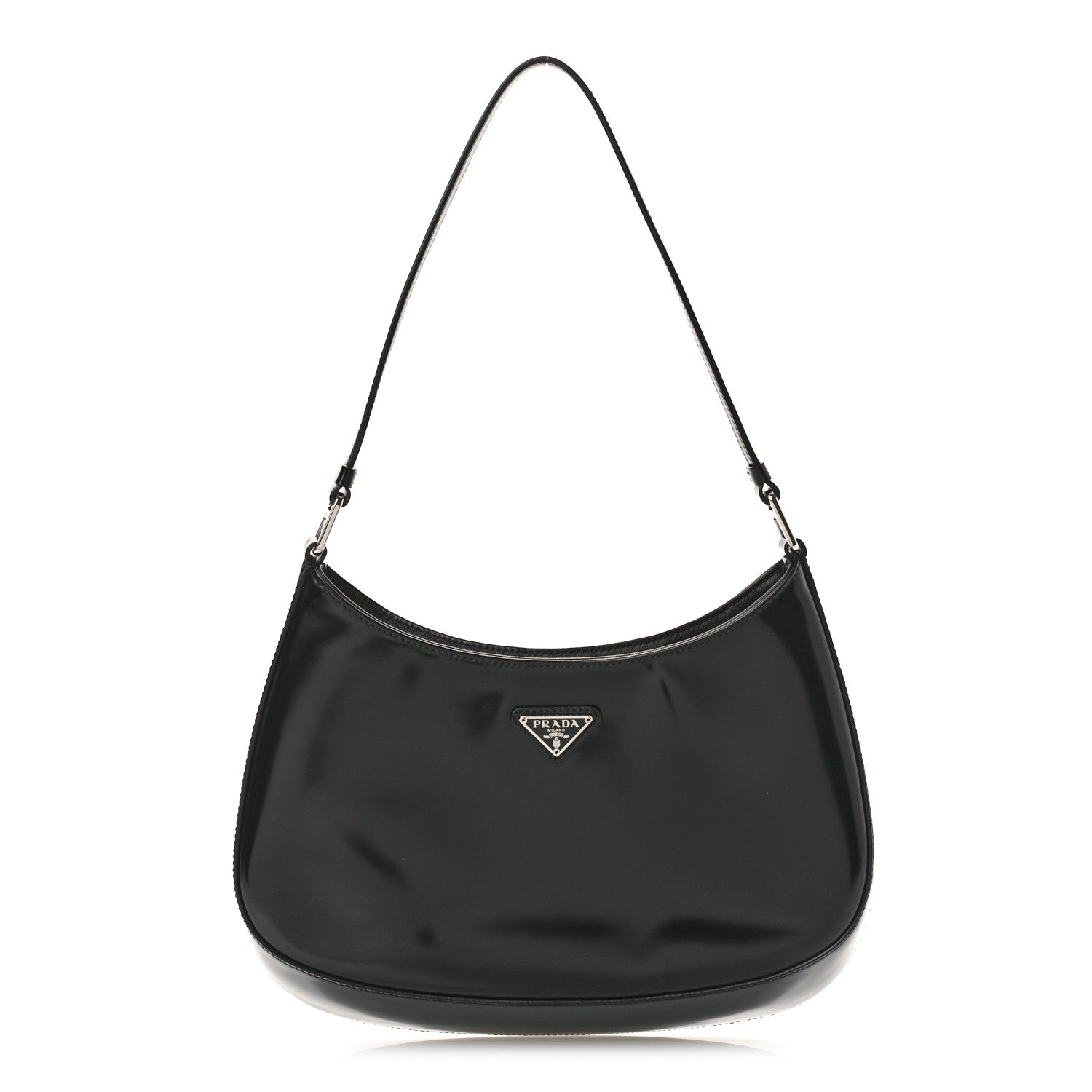 Prada Spazzolato Cleo Shoulder Bag Black 1 of 9
