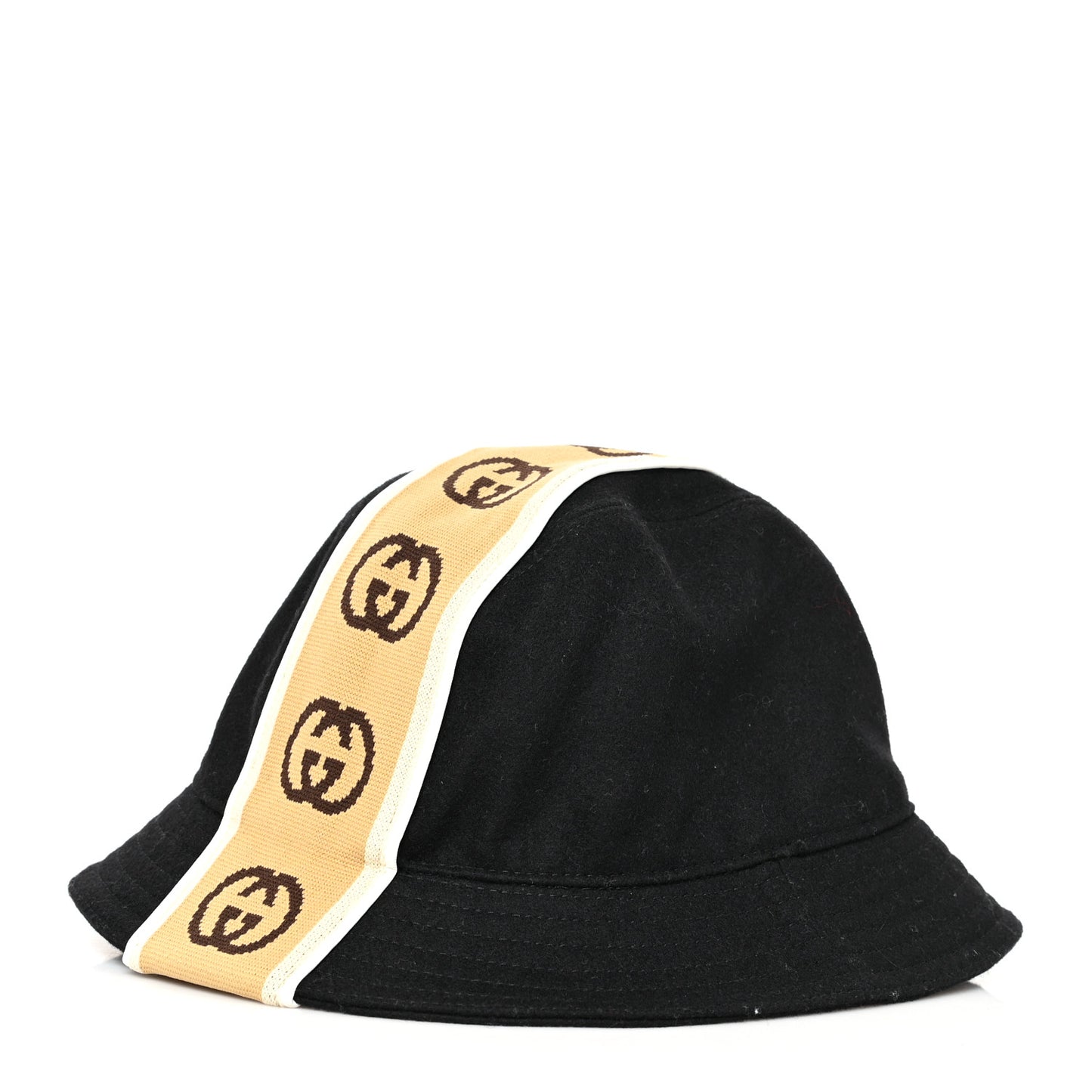 Double G Bucket Hat M Black Beige