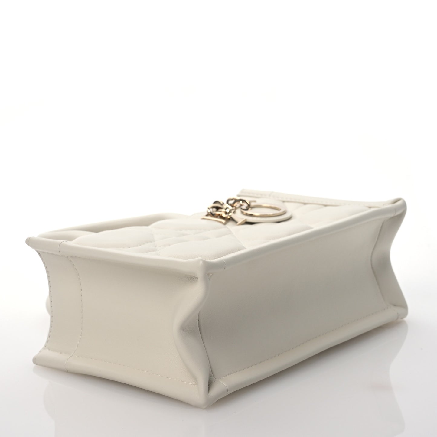 Calfskin Macrocannage Mini Book Tote Latte
