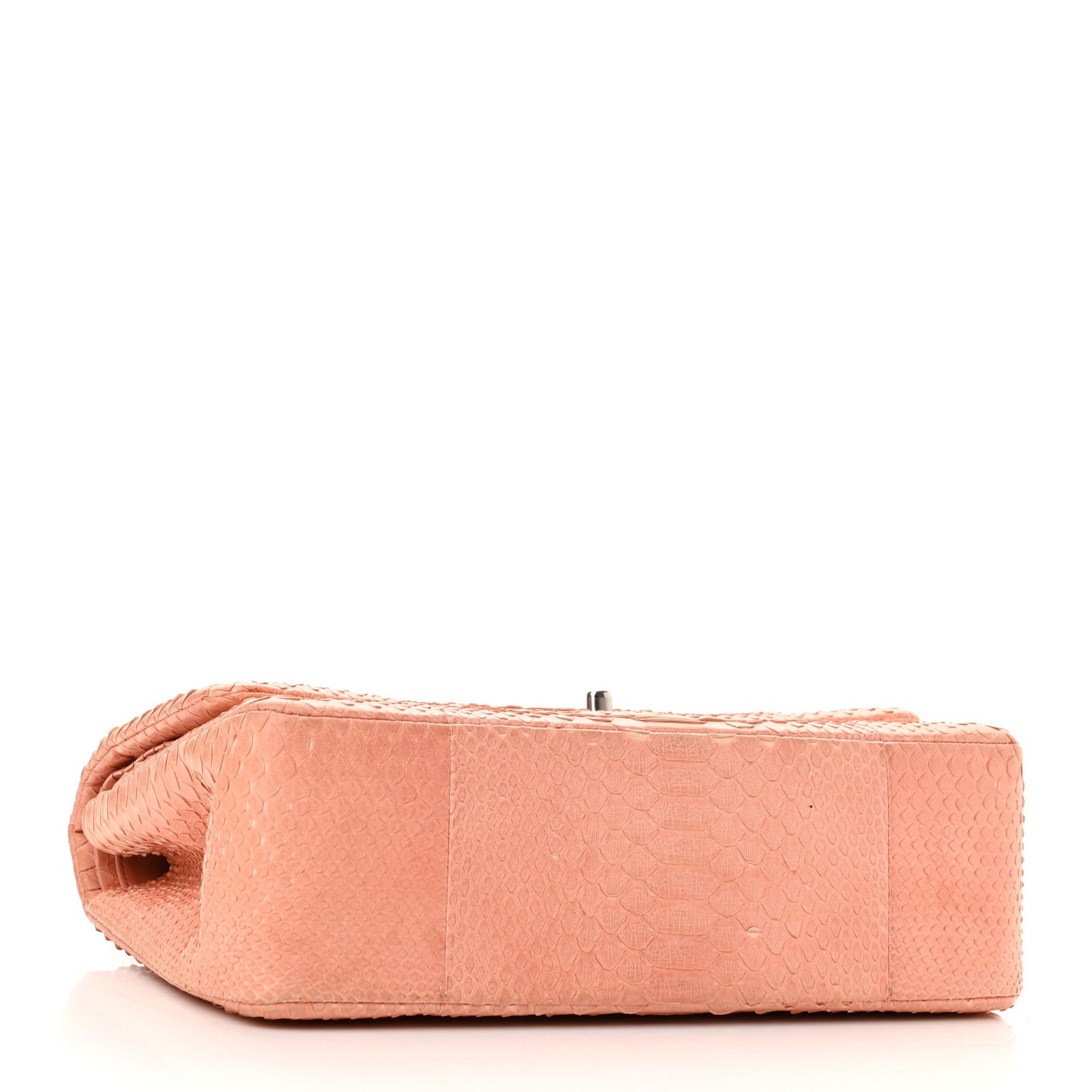 Snakeskin Jumbo Double Flap Pink