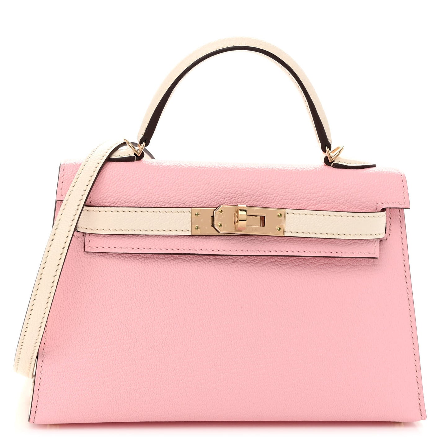 Chevre Mysore Horseshoe Mini Kelly Sellier 20 Rose Sakura Nata