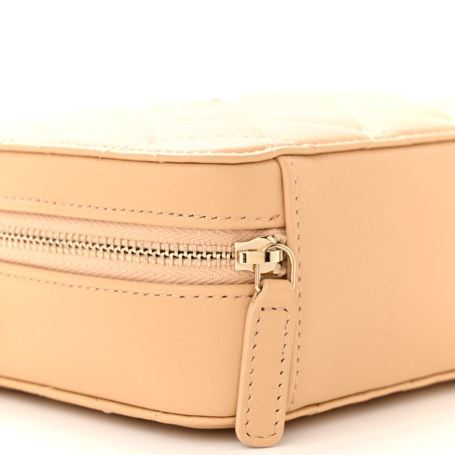 Chanel Lambskin Quilted CC Pearl Crush Camera Case Beige 9 of 11
