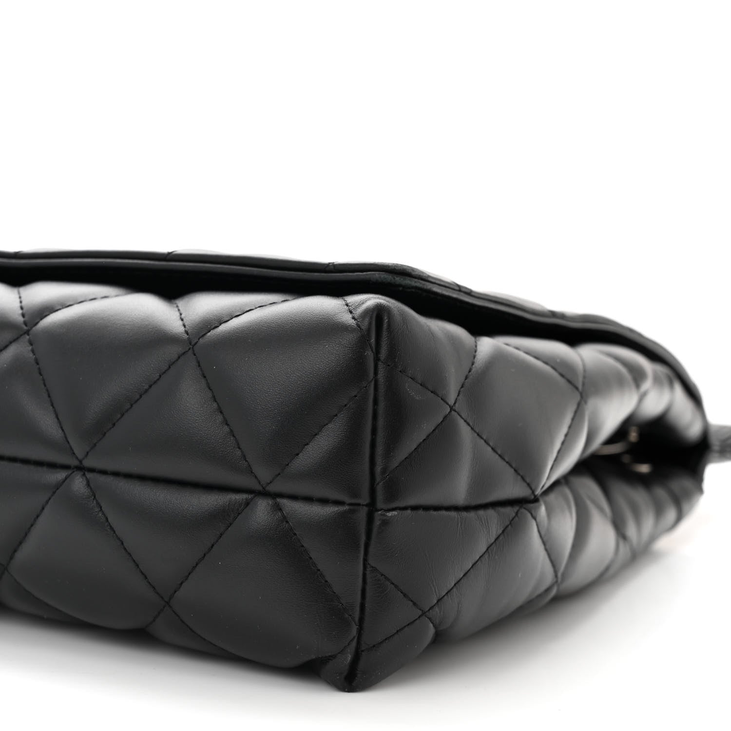 Balenciaga Nappa Calfskin Quilted Large Touch B Shoulder Bag Black 10 of 11