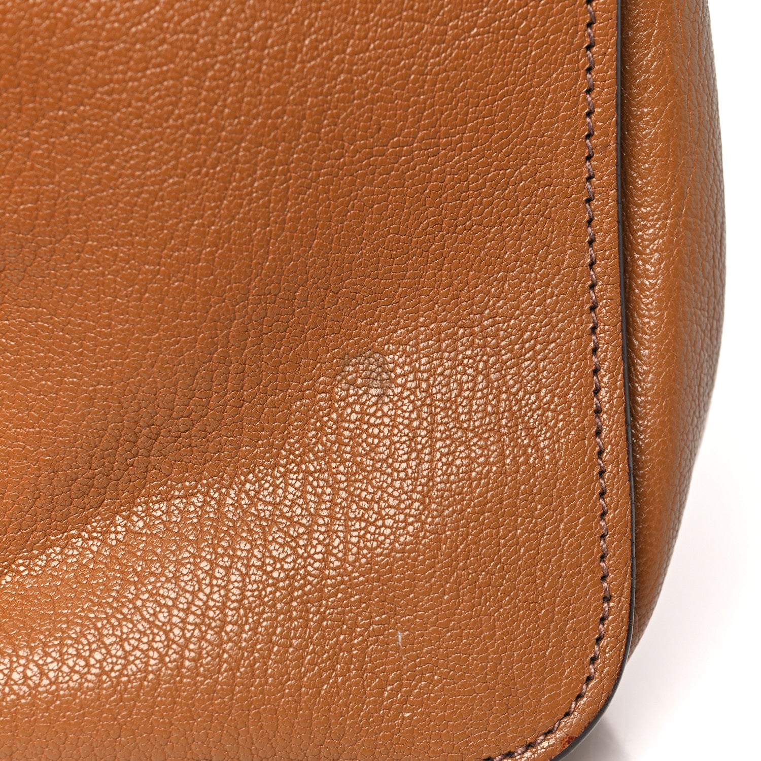 Miu Miu Goatskin Madras Shoulder Bag Cuoio 15 of 17