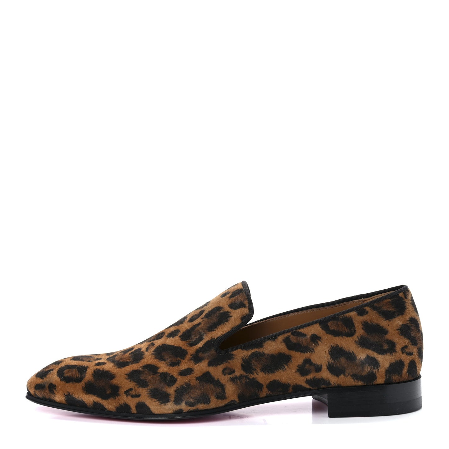 Veau Velours Leopard Mens Dandelion Flat Loafers 39 Caramel