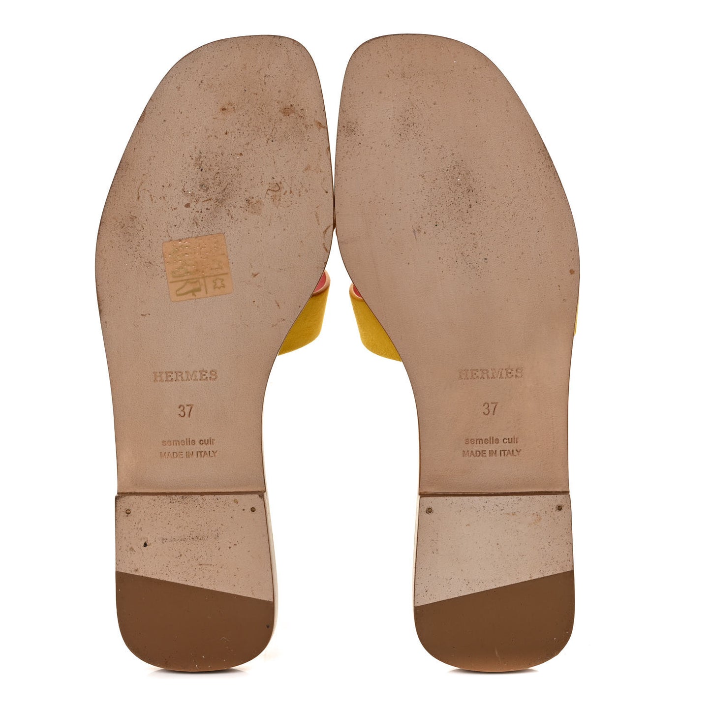 Suede Goatskin Oran Sandals 37 Jaune Sable