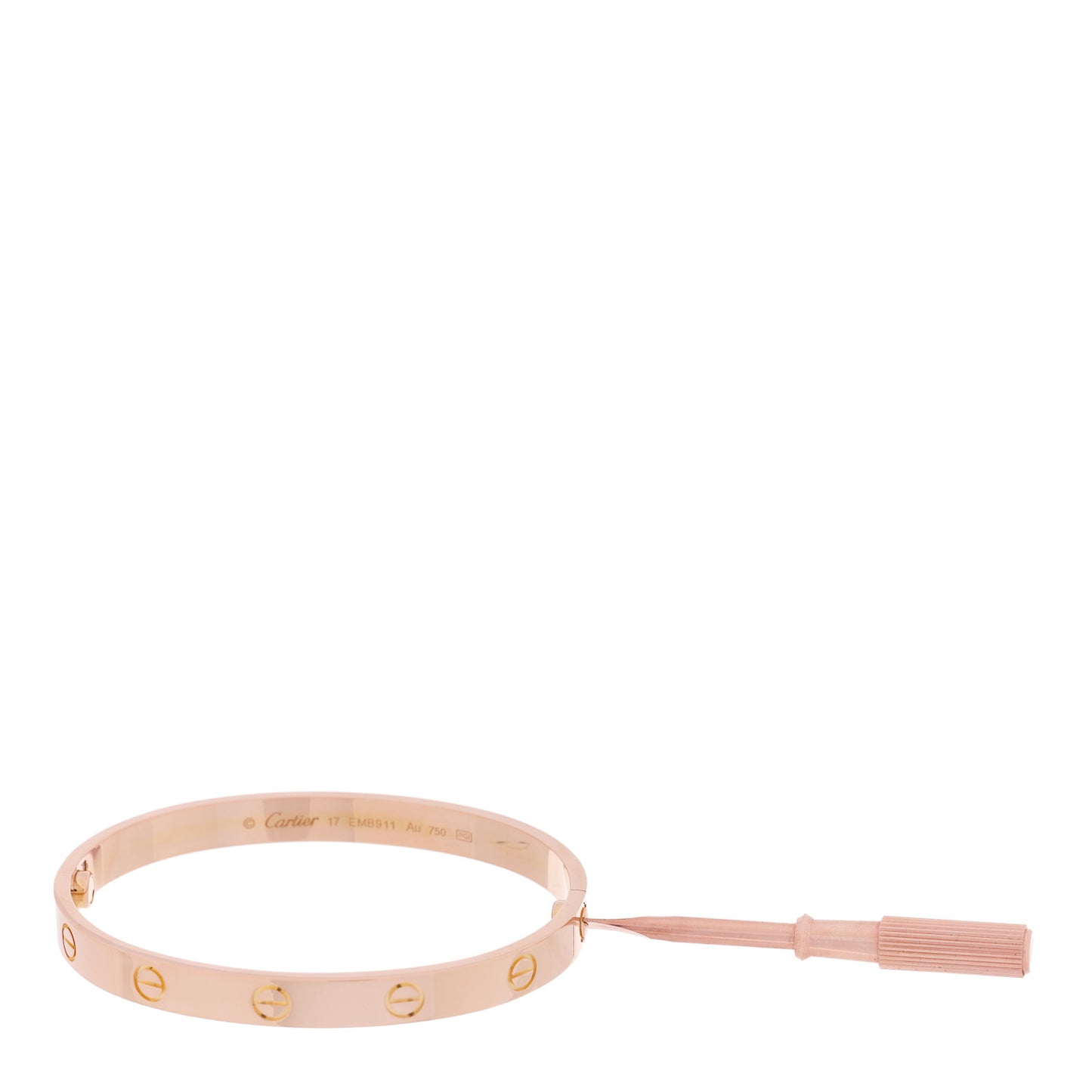 18K Pink Gold LOVE Bracelet 17